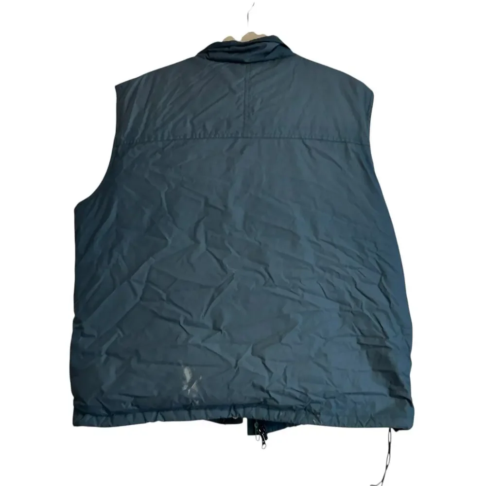Vintage REI Green Down Filled Vest Mens Sz Large Nylon Puffer Full Zip Outdoor